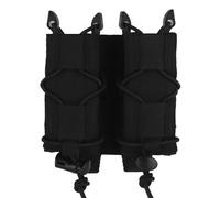 ANSNOW Pochette Pour Chargeur Double 9 Mm, Pochette Pour Chargeur Deet Ouverte Sur Le Dessus, Porte-Chargeur Tactique Molle Compatible Avec 9 Mm/Mp5/Mp7/Bk/Pochette Double