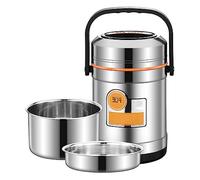 ANSNOW Récipient Pour Aliments Chauds Et Froids, Empilable En Acier Inoxydable, Isolé Sous Vide, Boîte À Déjeuner À Large Ouverture, Convient Pour Hommes Et Femmes, Pique-Nique, Camping/Argent/1,5L