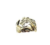 anso Bague lumineuse phosphorescente réglable en forme de dragon, One Size/Adjustable, Laiton