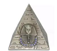 anso Boîte à bijoux pyramidale égyptienne pour décoration de bureau, boîte à bijoux (argent)