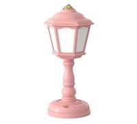 anso Lampe de bureau LED rétro à chargement USB pour chambre de chevet, mini lumière 3 couleurs à intensité variable (rose)