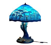 anso Lampe de chevet créative en résine colorée - Motif champignons et fleurs - 16,5 cm (E)