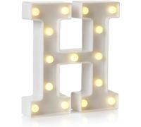anso Lampe LED avec lettres de l'alphabet et chiffres - Décoration pour maison, fête d'anniversaire, événement, veilleuse - 22 cm (H)
