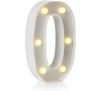 anso Lampe LED en forme de lettre de l'alphabet et chiffres pour décoration de maison, fête d'anniversaire, événement, veilleuse, 22 cm (0)