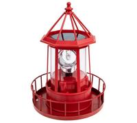 anso Lampe LED rotative à énergie solaire pour décoration de jardin (rouge)