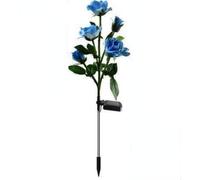 anso Lampe solaire à 5 têtes de jardin en forme de roses - Lumière LED (bleu)