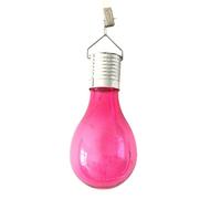 anso Lampes solaires de camping à suspendre pour jardin, cour, allée, ampoule LED étanche (rouge)