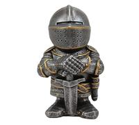 anso Statues de garde rétro croisé armure de nain de chevalier décoration de cour jardin pelouse ornement (garde H)