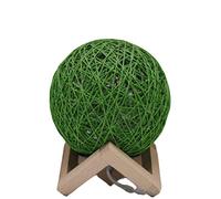 anso Table de chevet LED en rotin avec lampe de base - Multicolore (vert)