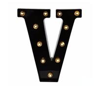 anso Veilleuse LED noire avec 26 grandes lettres lumineuses pour la maison, la fête d'anniversaire (V)