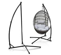 Ansobea Armature de chaise suspendue 150 kg, en métal, support de siège suspendu avec structure stable, support de hamac pour siège suspendu, support en tube d'acier de 215 cm, pour l'intérieur et