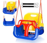 Ansobea Balançoire pour bébé 3 en 1 - Siège bébé amovible - Hauteur réglable - Balançoire évolutive pour l'extérieur et l'intérieur - Charge maximale : 50 kg