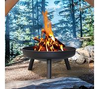 Ansobea Brasero Ø 75 cm - Brasero d'extérieur avec poignées - Brasero pour balcon, cour, prairie, forêt, cheminée, terrasse, camping