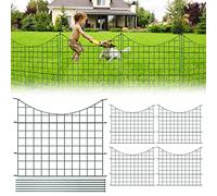 Ansobea Clôture d'Étang en Métal - 5 Éléments et 6 Clôtures de Jardin Avec Barres de Fixation - Décorative pour Jardin et Chien - 15644SADF