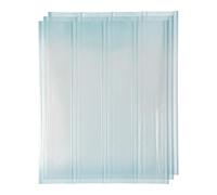 Ansobea FRP Lot de 5 plaques ondulées en tôle ondulée Transparent 90 x 160 cm Épaisseur 2 mm Résistant aux UV et à la grêle Pour toit, serre et abri de voiture