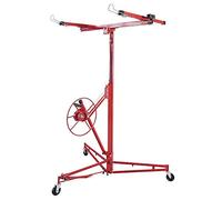 Ansobea Lève-plaque pour cloisons sèches et placoplâtres - Pliable - Hauteur de travail réglable de 140 à 350 cm - Charge maximale : 68 kg - Largeur du bras de charge maximale : 290 cm