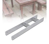 Ansobea Lot de 12 supports de poteau en H - Ancrage en H - En acier - Pour poteaux, clôture, abris de voiture, maisons sur pilotis - 111 x 600 x 5 mm