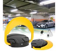 Ansobea Lot de 2 barrières de parking avec 4 clés - Barrière de parking pliable avec 4 télécommandes - Poteau de stationnement - Portée de la télécommande : 20 m - Verrouillage de parking à 180° -