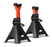 Ansobea Lot de 2 Crics et Chandelles Voitures- Capacité de Charge 3T - Support de Voiture avec sécurité - Support réglable en Hauteur de 285 à 430 mm - pour Voiture, Caravane, Camping-Car