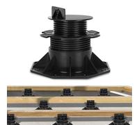 Ansobea Lot de 20 Plots de Terrasse Réglables en Hauteur 60-140 mm - Pour Panneaux et Sous-Structures en Bois WPC