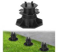 Ansobea Lot de 20 plots réglables en hauteur 65 à 140 mm - Pieds réglables - Pour plaques de pierre, dalles de terrasse, dalles de sol, carrelage, capacité de charge de 300 à 1000 kg