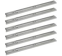 Ansobea Lot de 3 paires de rails de tiroir 550 mm, glissières à billes avec capacité de charge de 45 kg, glissières télescopiques entièrement extensibles 1100 mm Argenté