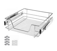 Ansobea Lot de 4 tiroirs télescopiques pour armoire de cuisine avec rails - En métal - Pour armoires de 50 cm