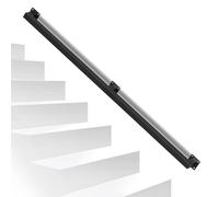 Ansobea Main courante de 120 cm - Noir vintage - Tube carré en fer - Rampe murale pour l'intérieur et l'extérieur - Montage facile - Idéal pour les appartements et les villas modernes