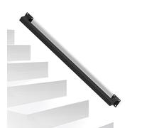 Ansobea Main courante de 80 cm - Noir vintage - Tube carré de fer - Rampe murale pour l'intérieur et l'extérieur - Montage facile - Idéal pour les appartements et les villas modernes