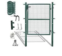 Ansobea Portail de jardin verte 150 x 100 cm avec serrure - Porte de clôture pour jardin - Clôture en treillis