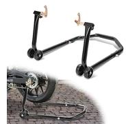 Ansobea Support arrière de moto, support moto, support de montage pour moto jusqu'à 300 kg, élévateur de moto en acier, support de levage de moto à double roue, support de moto haute stabilité (Noir)
