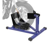 Ansobea Support de montage, pince de roue avant de moto, support de moto, convient pour pneus de 17 à 21 pouces, rail d'aide au chargement, bleu, 1 pièce
