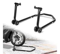 Ansobea Support de moto avant, support moto x2, support de montage moto jusqu'à 300 kg, lève-moto avant en acier, support de moto avec double roues, support de moto haute stabilité (Noir)