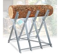 Ansobea Tréteau de sciage pour tronçonneuses H x L x P : 81 x 80 x 80 cm, Tréteau de sciage en bois jusqu'à 150 kg, Tréteau de sciage renforcé, Tréteau pour tronçonneuse, Tréteau de sciage pliable