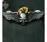 AnsonBoy Militaire WW2 US Army Wings Military Command Master Aviator Metal Wings Badge WWII US Command Pilot REVÊTEMENT Insigne Broche Broche