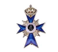 AnsonBoy WWII German Bavarian Merit Cross 1866 Broche Sward Crown Allemagne Badge bijoux