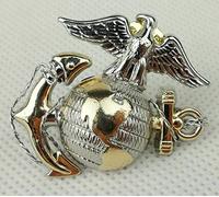 AnsonBoy WWII US Navy Marine Corps Officier EGA Barracks Metal Hat Badge Classic Military
