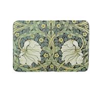 Ansouyi William Morris Tapis de bain 50,8 x 76,2 cm, motif fleurs jaunes, tapis de sol lavable pour cuisine, chambre à coucher