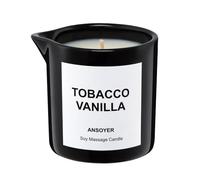 ANSOYER Bougie d'huile de massage - Bougie de lotion corporelle de luxe - Hydratante et nourrissante pour SPA à domicile (Tabac Vanille)