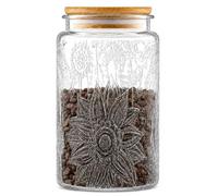 ANSQU Bocal de rangement en verre vintage, 90 ml | Bocal à biscuits hermétique pour comptoir de cuisine, garde-manger, café, thé, sucre