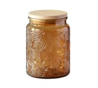 ANSQU Bocal en verre vintage, 70 cl Bocaux en verre avec couvercle, bocal Mason coloré pour garde-manger de cuisine, pot de stockage alimentaire en verre pour café, thé, bonbons, biscuits, sucre