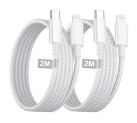 ANSSAN Cable iPhone Cable USB C vers Lightning 2M Lot de 2, cable USB C Lightning Charge Rapide Nylon Tressé Fil cable Chargeur iPhone Apple Certifiés MFi pour iphone 14 Pro Max/13/12/11/X/SE/8/7,iPad