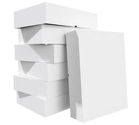 ANSSDO Lot de 24 boîtes cadeaux blanches avec couvercles, 43,2 x 27,9 x 10,2 cm, pour emballer des vêtements (chemises, peignoirs, manteaux, pulls, vestes) et cadeaux