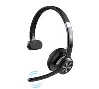 ANSTEN Casque Bluetooth avec microphone | Casque sans fil avec réduction du bruit, 30 heures d'appels, casque PC Bluetooth V5.2 pour centre d'appels, bureau, zoom