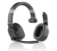 ANSTEN Casque Bluetooth sans Fil avec Micro, Réduction Active du Bruit(ANC), 40h D'autonomie, Casque avec Micro sans Fil, Connexion Multipoint pour PC Bureau Zoom Skype