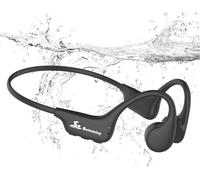 ANSTEN Casque Conduction Osseuse Natation,IPX8 Ecouteur Waterproof Natation, Bluetooth 5.4, Oreille Ouverte avec Micro, Mémoire MP3 Intégrée 32G, Écouteur Natation pour Course à Pied, Natation