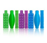 ANSUG Lot de 8 crayons de protection contre la mastication en silicone - Capuchons de crayon