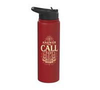 Answer The Call Pastor Ministre Foi Chretienne Croix Stainless Steel Insulated Water Bottle