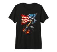 Answer The Call Patriotic Hache T-Shirt Haut de Gamme