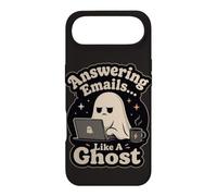 Answering Emails Ghost Office Humour Remote Work Laptop Coque pour iPhone Air
